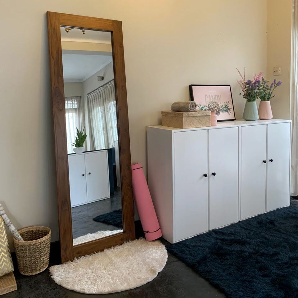 6 x 2 Wooden Mirror