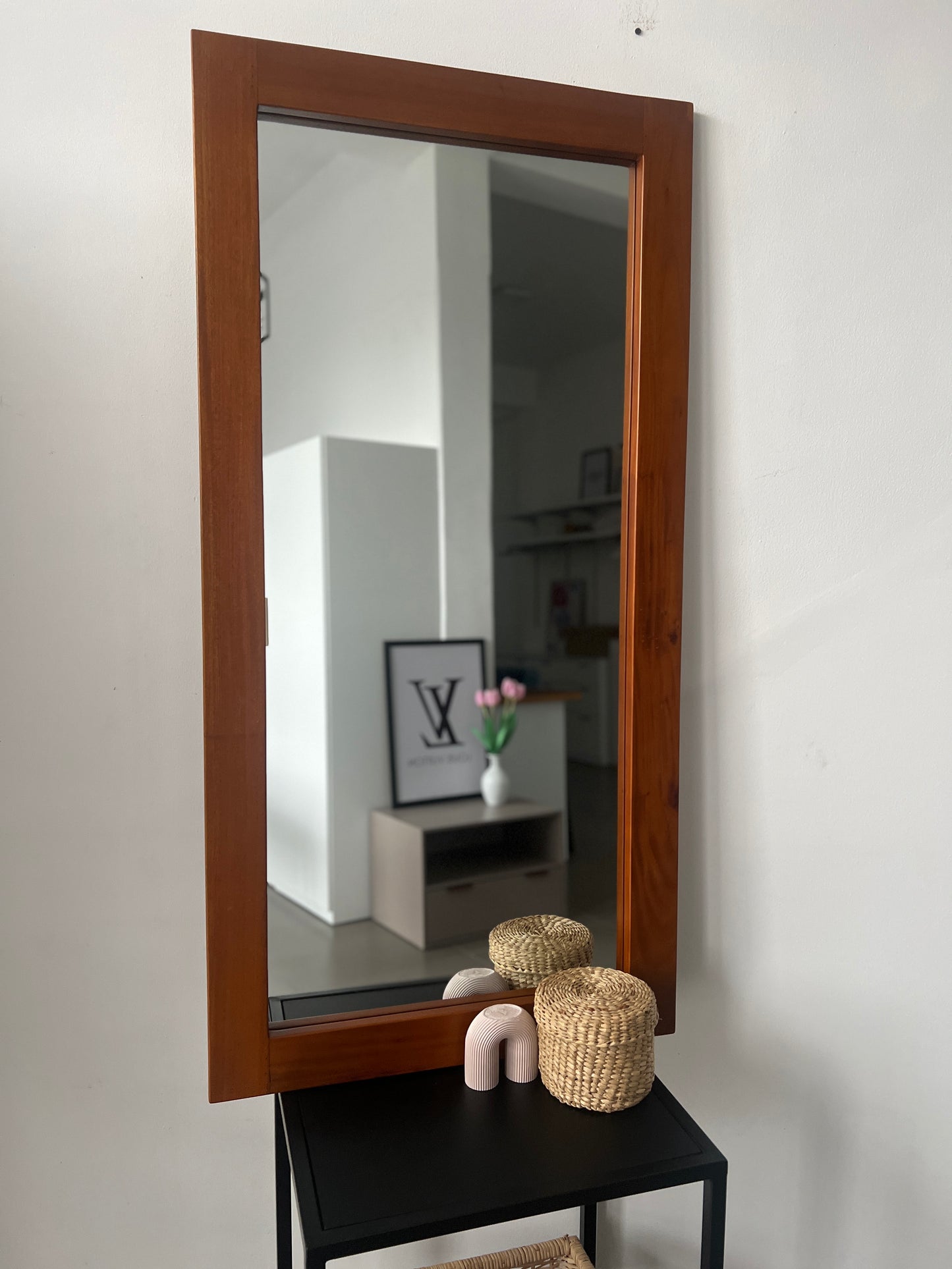 4 x 2 Wooden Mirror